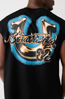 CAMISETA SIN MANGAS CORTADA PESADA AEROGRAFIADA, image 1