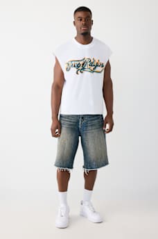 CAMISETA SIN MANGAS CORTADA PESADA AEROGRAFIADA, image 6