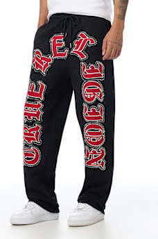 SCRIPT PATCH STRAIGHT SWEATPANT