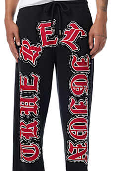 SCRIPT PATCH STRAIGHT SWEATPANT