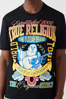 CAMISETA CON COSTURA Y BORDADO DE BUDA ORIGINAL, image 1