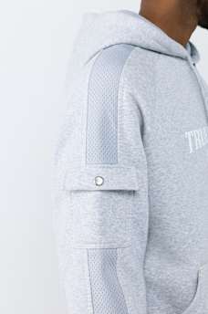 MESH PANEL BIG T CARGO HOODIE, image 5