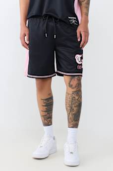 PANEL-BLOCKED MESH SHORT