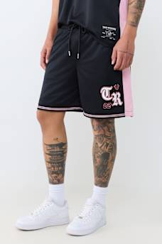 PANEL-BLOCKED MESH SHORT