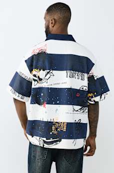 DOODLE HEAVYWEIGHT RELAXED RUGBY SHIRT, image 2