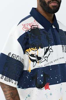 DOODLE HEAVYWEIGHT RELAXED RUGBY SHIRT, image 4