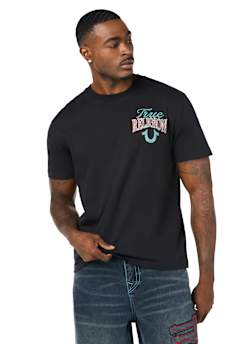 MULTI LOGO HORSESHOE BUDDHA TEE