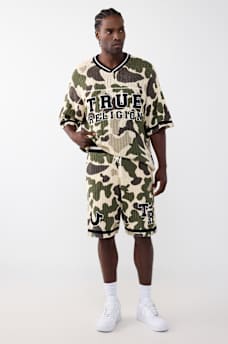 CAMISA EXTRAGRANDE DE TEJIDO ABIERTO CON CAMUFLAJE, image 7