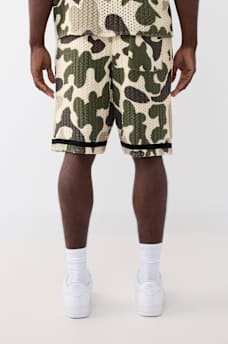SHORTS DE CROCHET DE TEJIDO ABIERTO ESTAMPA CAMUFLAJE, image 7