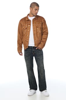 BILLY BIG T ULTRASUEDE FLAP BOOTCUT JEAN 34"