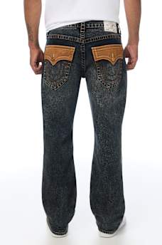 BILLY BIG T ULTRASUEDE FLAP BOOTCUT JEAN 34"