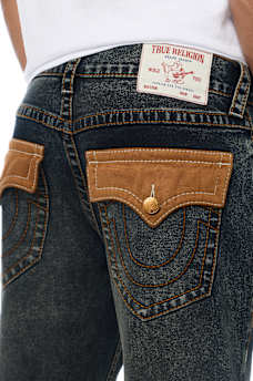 BILLY BIG T ULTRASUEDE FLAP BOOTCUT JEAN 34"