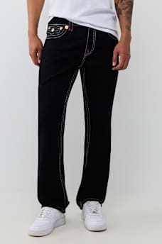 RICKY EMBROIDERED SUPER T FLAP STRAIGHT JEAN 34"