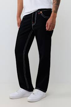 RICKY EMBROIDERED SUPER T FLAP STRAIGHT JEAN 34"