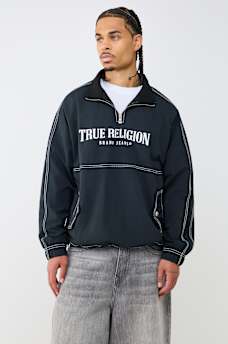 BIG T NYLON QUARTER ZIP JACKET