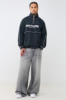 BIG T NYLON QUARTER ZIP JACKET