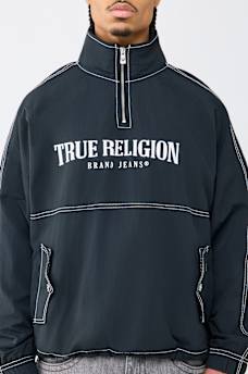 BIG T NYLON QUARTER ZIP JACKET