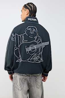 BIG T NYLON QUARTER ZIP JACKET