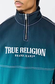 BIG T NYLON QUARTER ZIP JACKET
