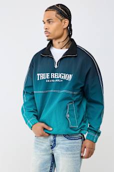 BIG T NYLON QUARTER ZIP JACKET