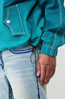 BIG T NYLON QUARTER ZIP JACKET