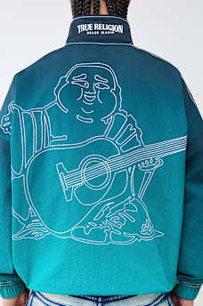 BIG T NYLON QUARTER ZIP JACKET