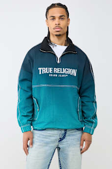 BIG T NYLON QUARTER ZIP JACKET