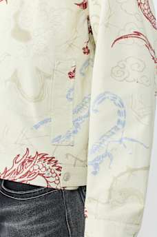 WASHED POPLIN TATTOO JACKET