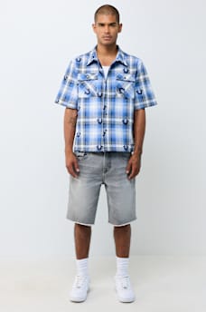 LIGHTWEIGHT FLANNEL SHORT SLEEVE SHIRT