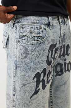 VINNY ALLOVER PRINT FLAP ULTRA BAGGY SHORT