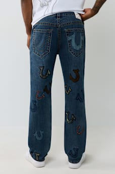 RICKY DOUBLE POCKET EMBROIDERED STRAIGHT JEAN 34"