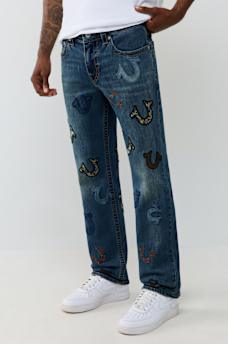 RICKY DOUBLE POCKET EMBROIDERED STRAIGHT JEAN 34"