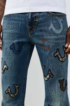 RICKY DOUBLE POCKET EMBROIDERED STRAIGHT JEAN 34"