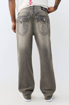 BOBBY TRIBAL LOGO FLAP BAGGY JEAN 32"