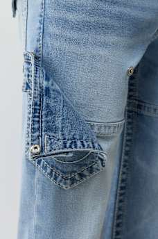 RICKY BIG T FLAP DETACHABLE POCKET CARGO STRAIGHT JEAN