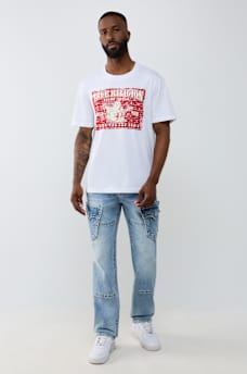 RICKY BIG T FLAP DETACHABLE POCKET CARGO STRAIGHT JEAN