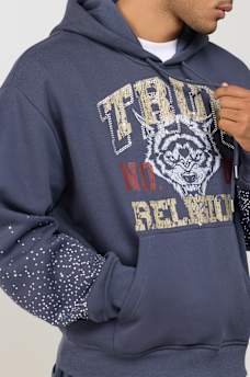 RHINESTONE WOLF HOODIE