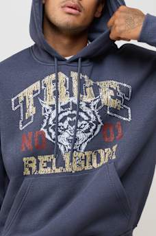 RHINESTONE WOLF HOODIE