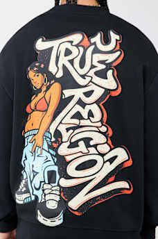 GRAFFITI FLEECE CREWNECK SWEATSHIRT