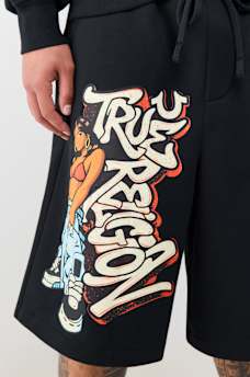 MIKEY GRAFFITI FLEECE BAGGY AF SHORT