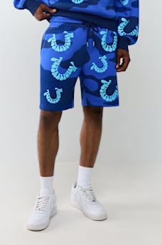 CAMO GROOVY HORSESHOE FLEECE SHORT