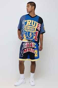 SPLICED LOGO BASKETBALL SHORT