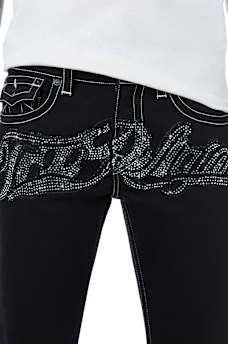 RICKY CRYSTAL TRUE FLAP STRAIGHT JEAN 34"