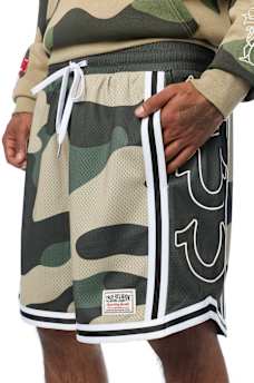 COLORBLOCK MESH BASKETBALL SHORT