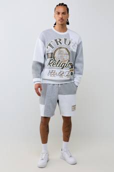 SPLICED FLEECE SHORT