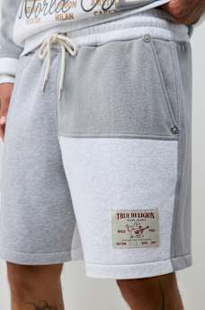 SPLICED FLEECE SHORT
