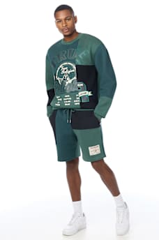 SPLICED FLEECE SHORT