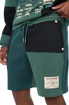 SPLICED FLEECE SHORT