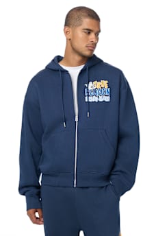 BUDDHA LOGO BOXY ZIP HOODIE