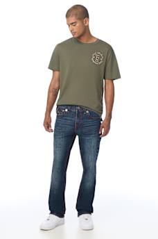 RICKY STUDDED SUPER T FLAP STRAIGHT JEAN 34" 